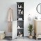 Flash Furniture Vega Freestanding Linen Tower Storage Cabinet w/Magnetic Close Door, In-Cabinet Adjustable Shelf FS-VEGA-BATH-2-GY-GG - alternate 2